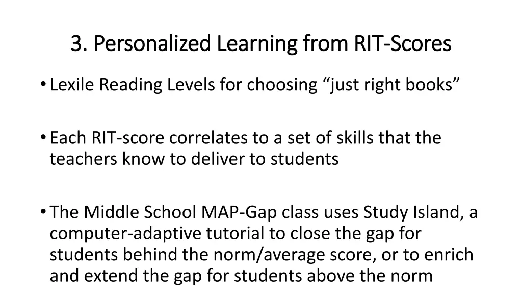 3 personalized learning from rit 3 personalized