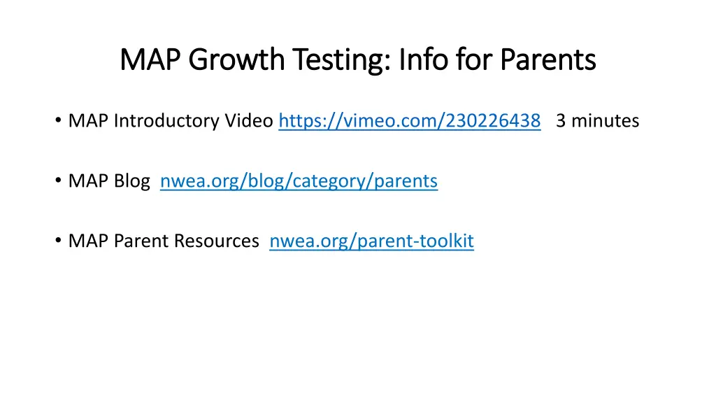 map growth testing info for parents map growth