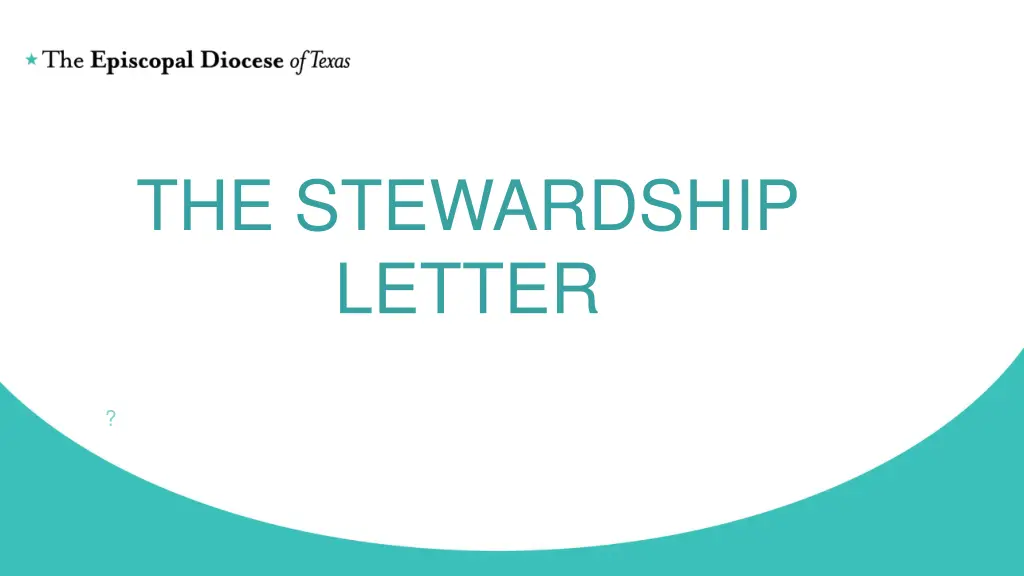 the stewardship letter