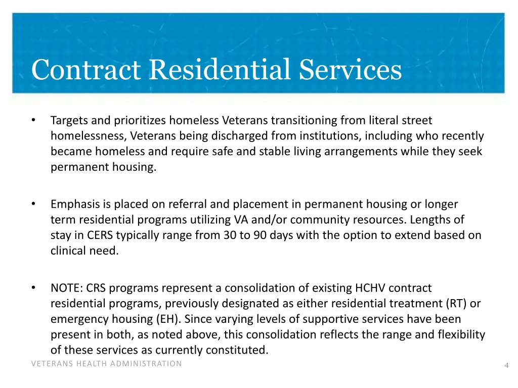 contract residential services