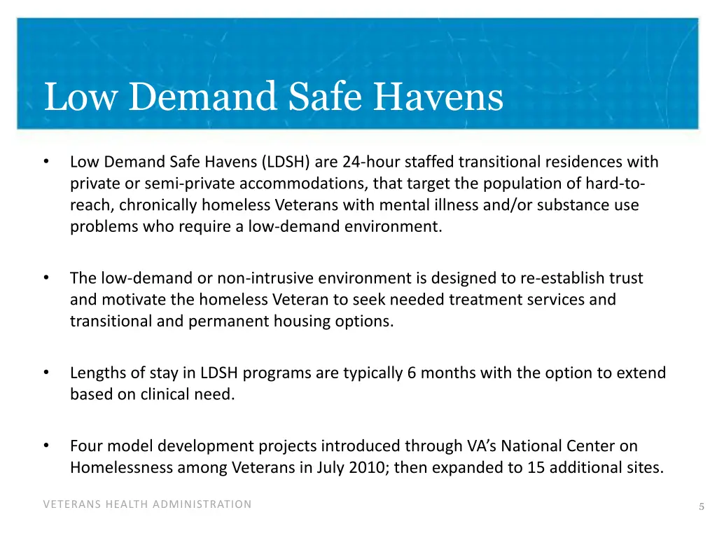low demand safe havens
