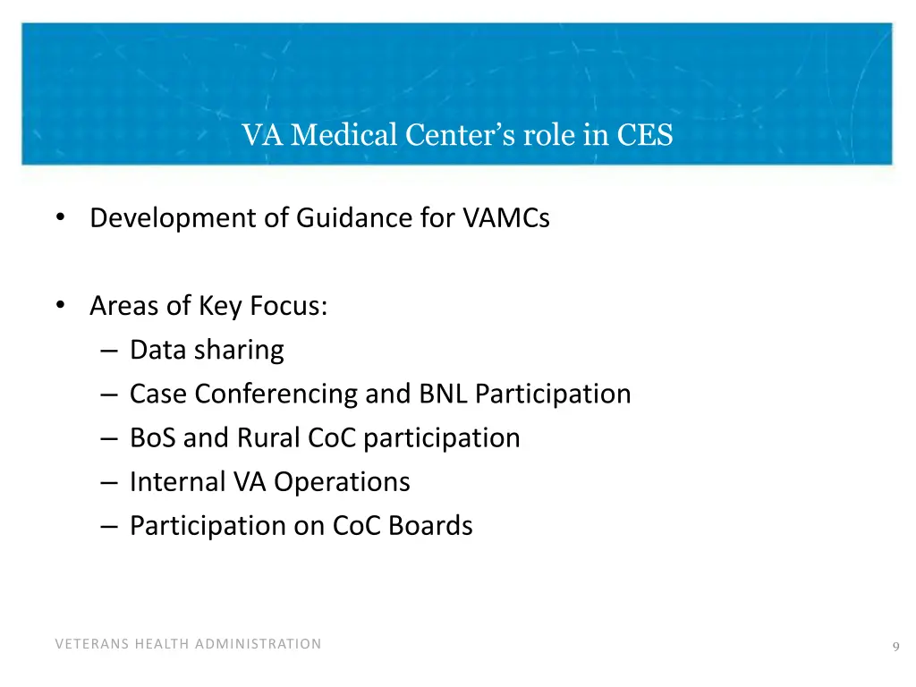 va medical center s role in ces