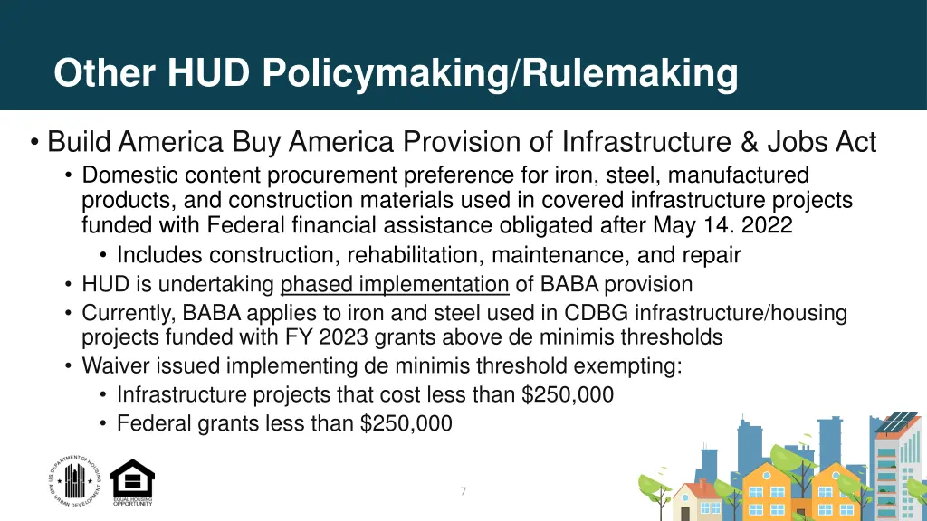 other hud policymaking rulemaking 1