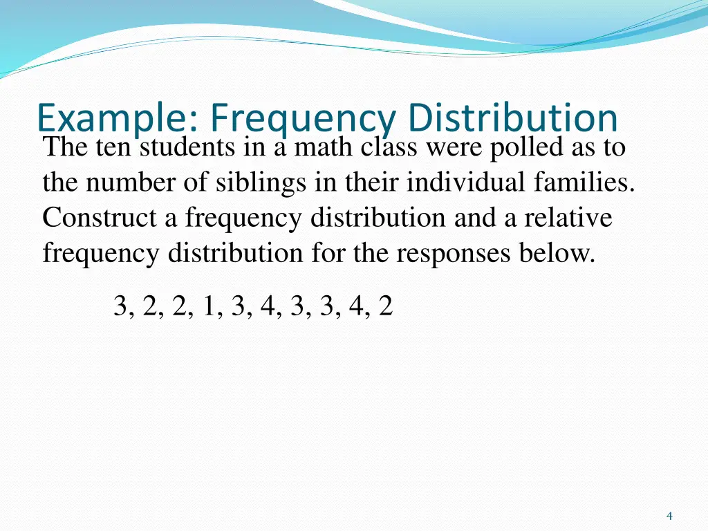 example frequency distribution the ten students