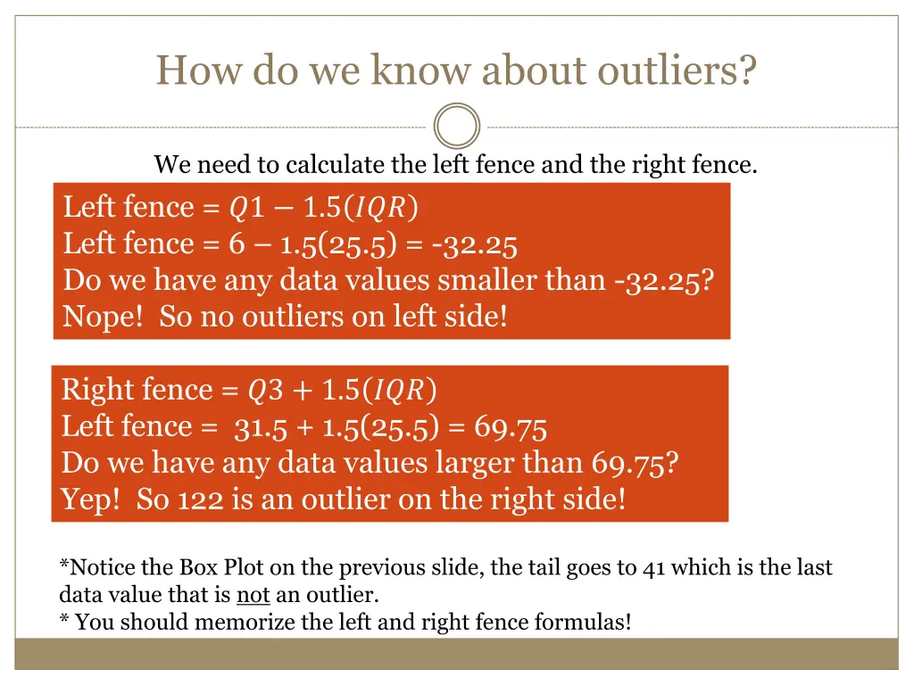 how do we know about outliers