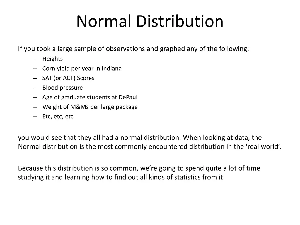 normal distribution