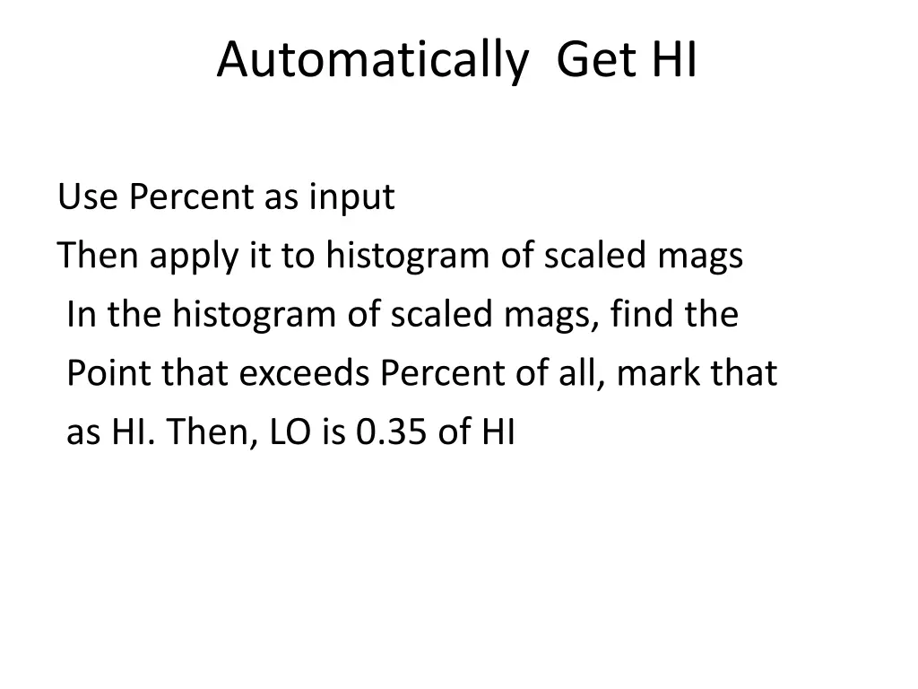 automatically get hi