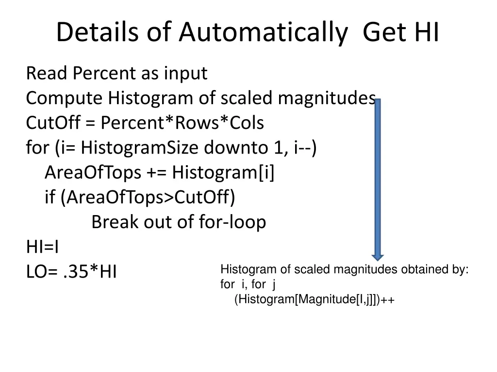 details of automatically get hi