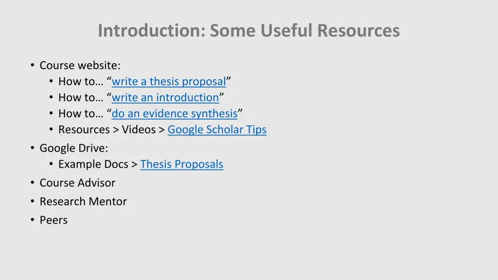 introduction some useful resources