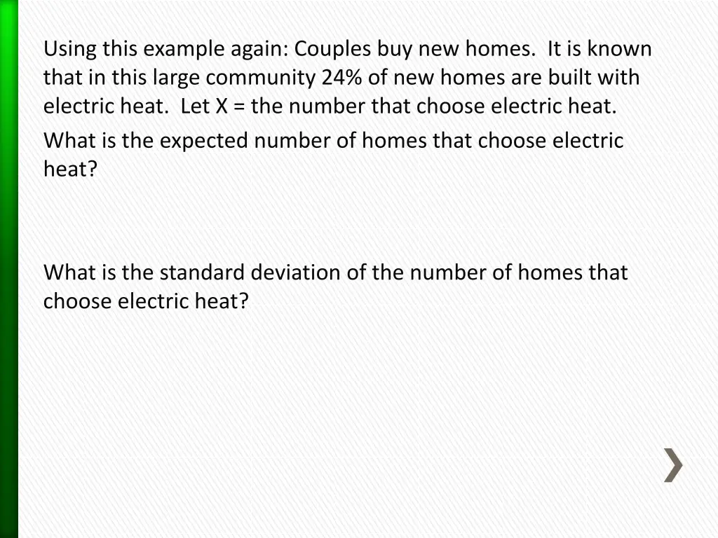 using this example again couples buy new homes