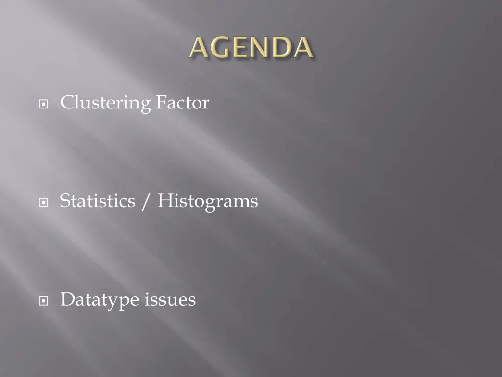 clustering factor