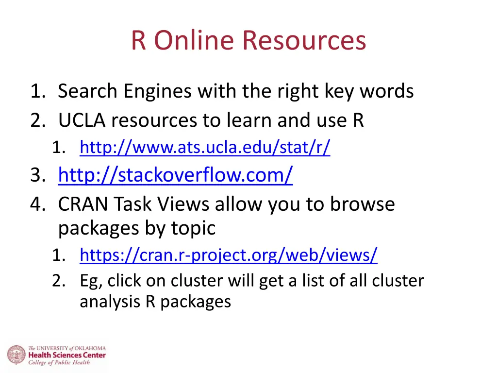 r online resources