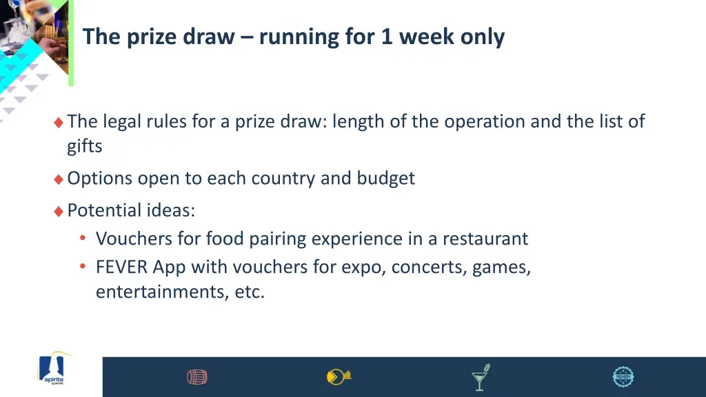 the prize draw running for 1 week only