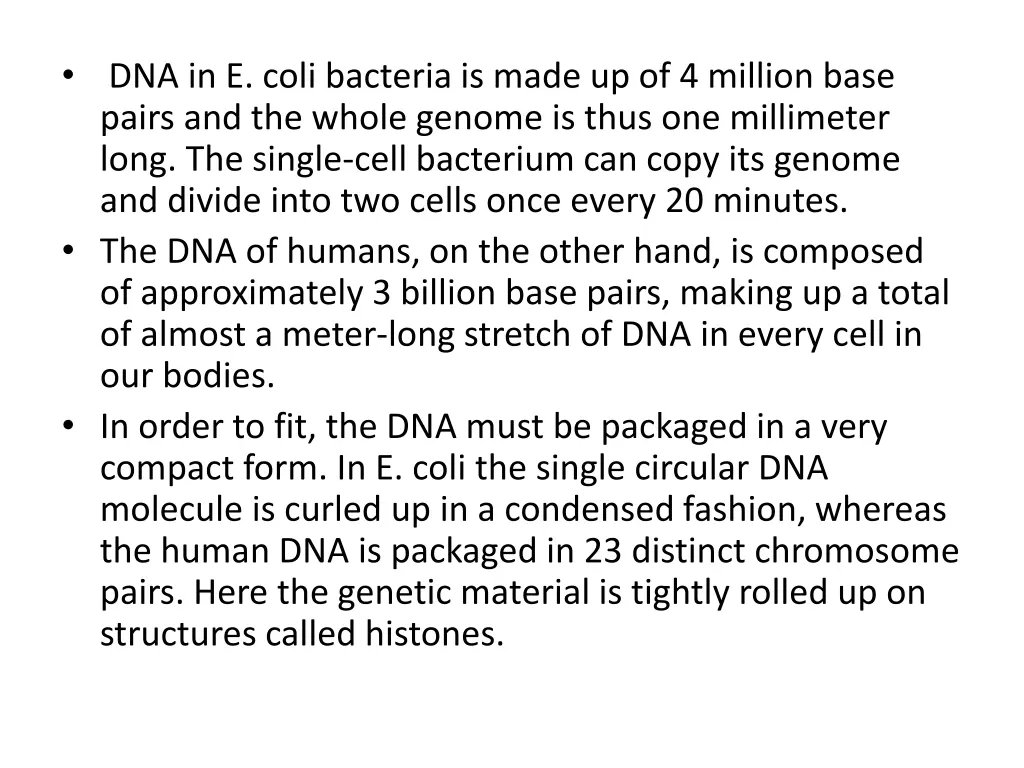 dna in e coli bacteria is made up of 4 million