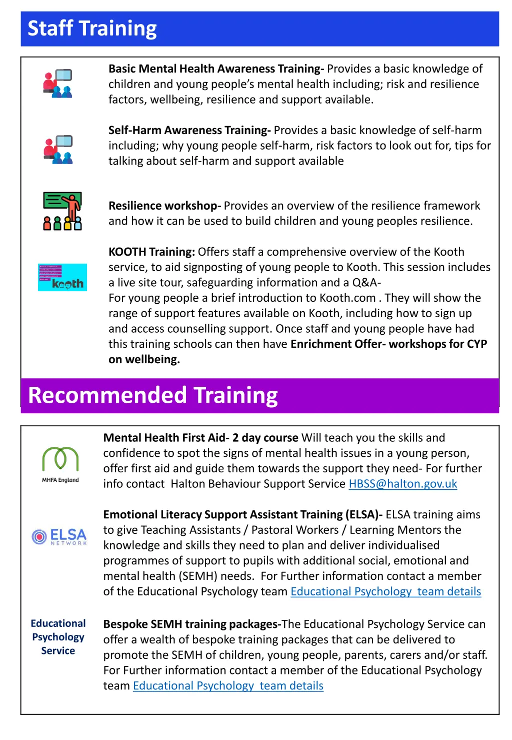 staff training