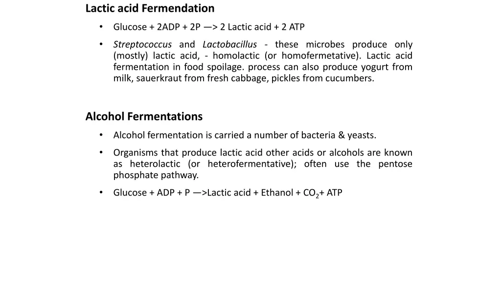 lactic acid fermendation