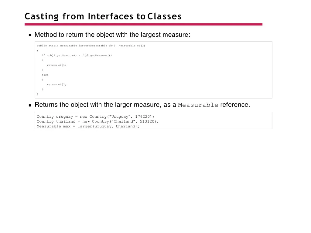 casting from interfaces to classes