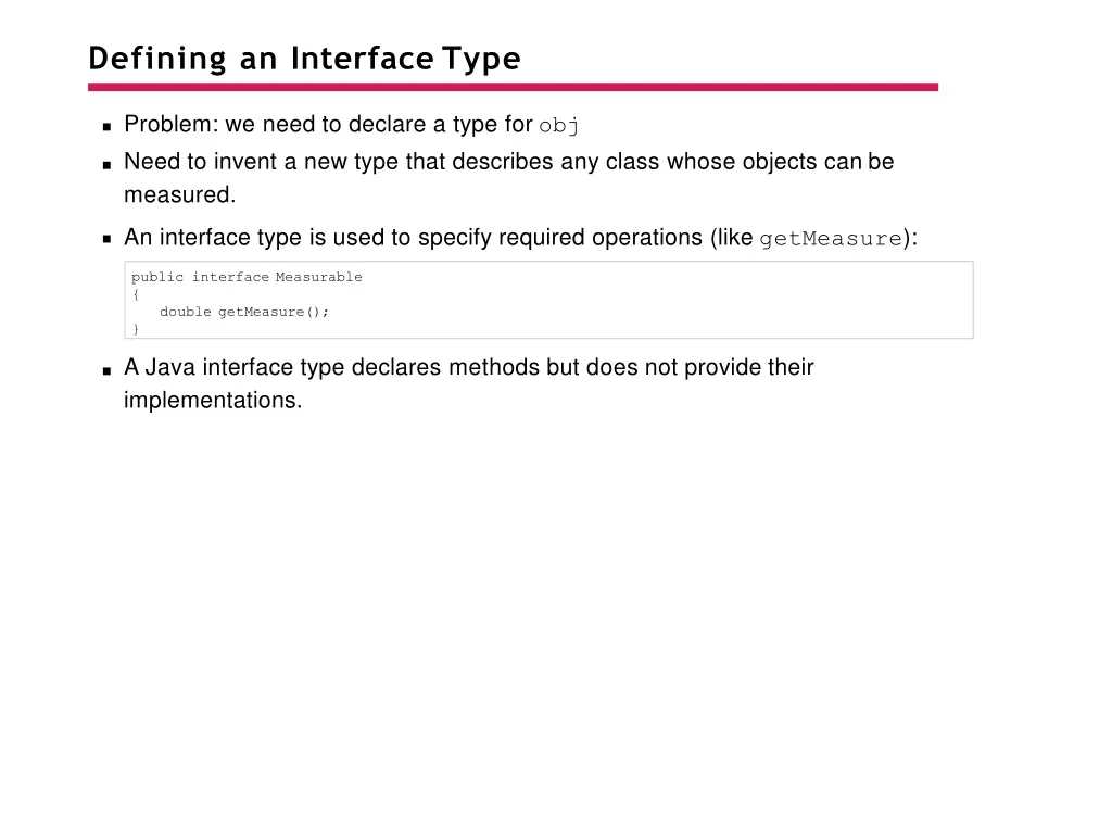 defining an interface type 1