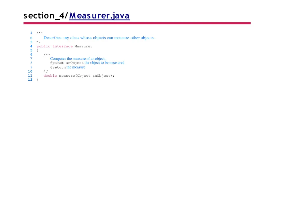section 4 measurer java