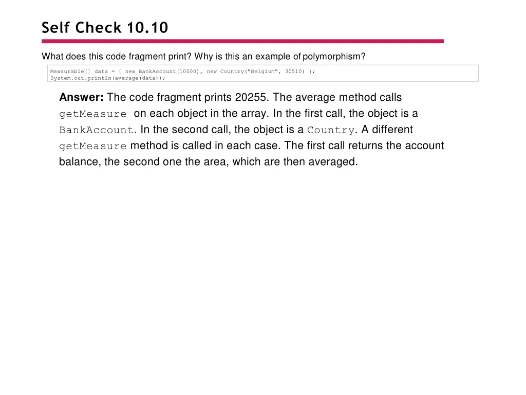 self check 10 10