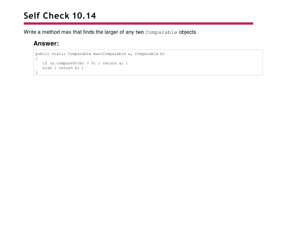 self check 10 14