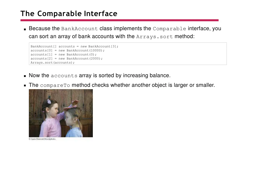 the comparable interface 2