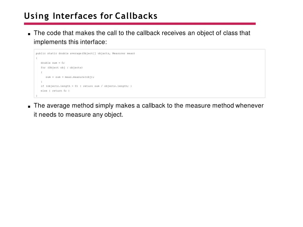 using interfaces for callbacks 1