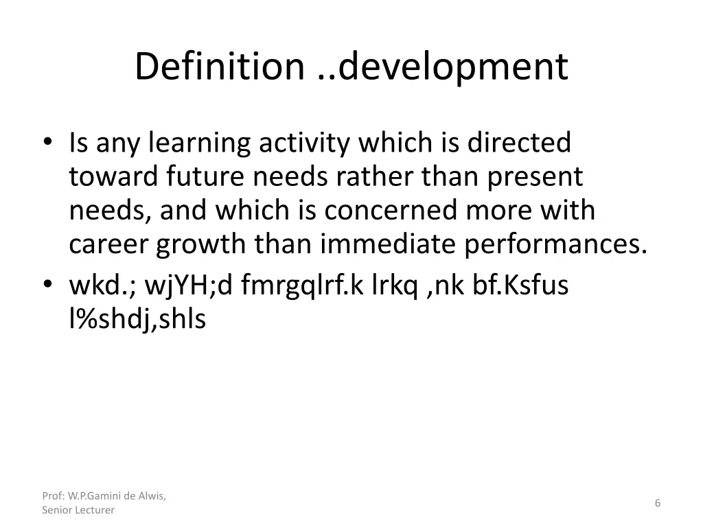 definition development