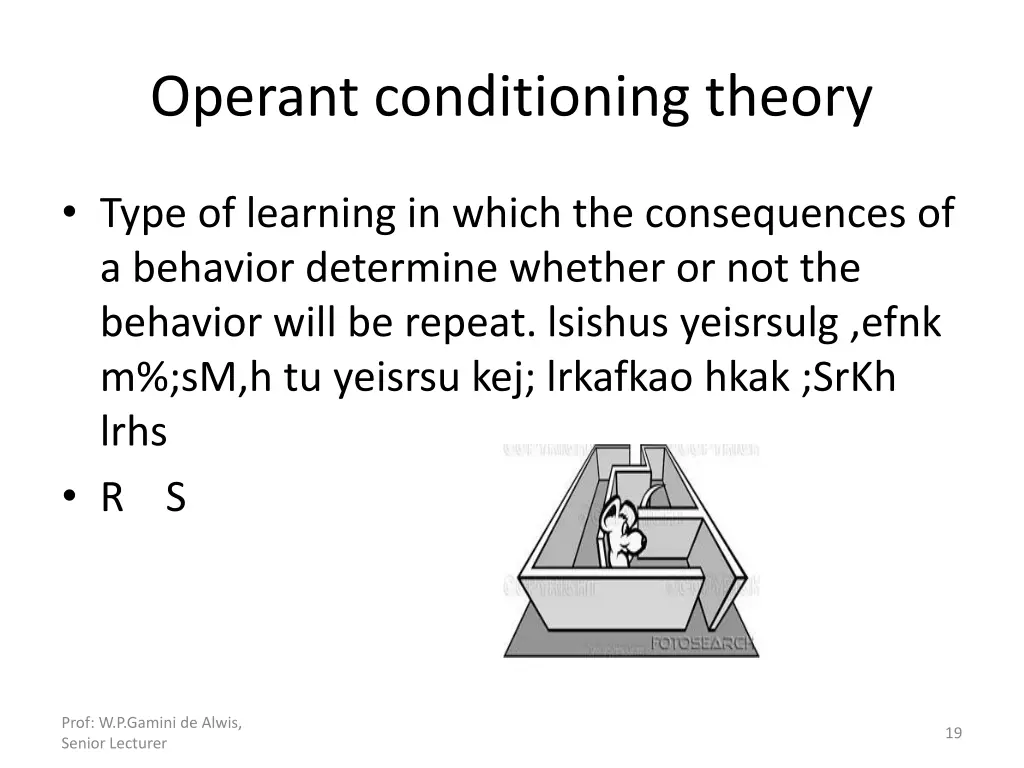 operant conditioning theory