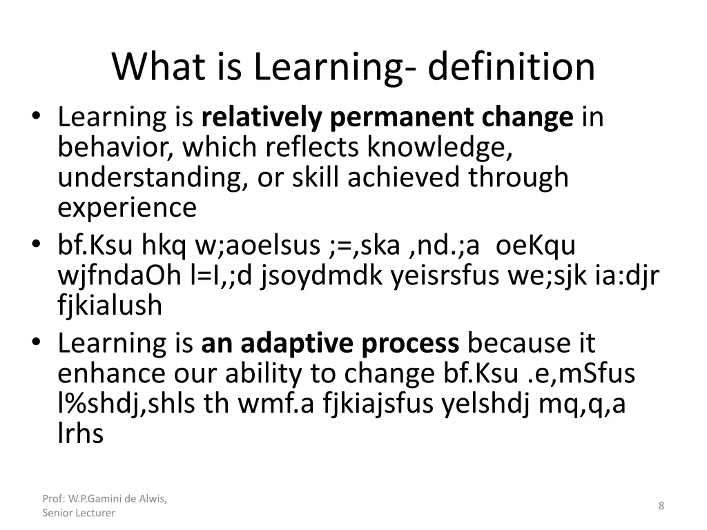what is learning definition learning