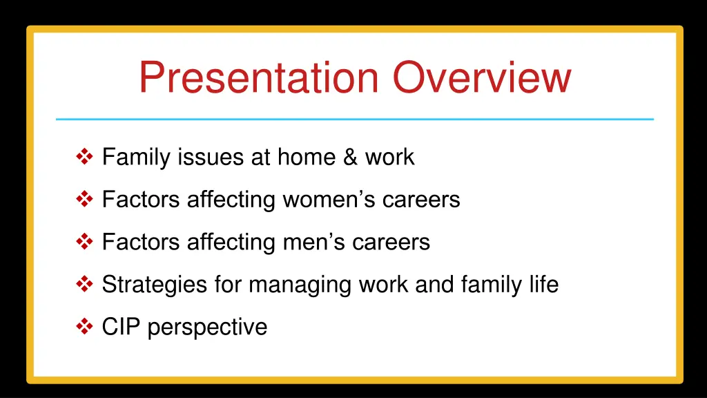 presentation overview