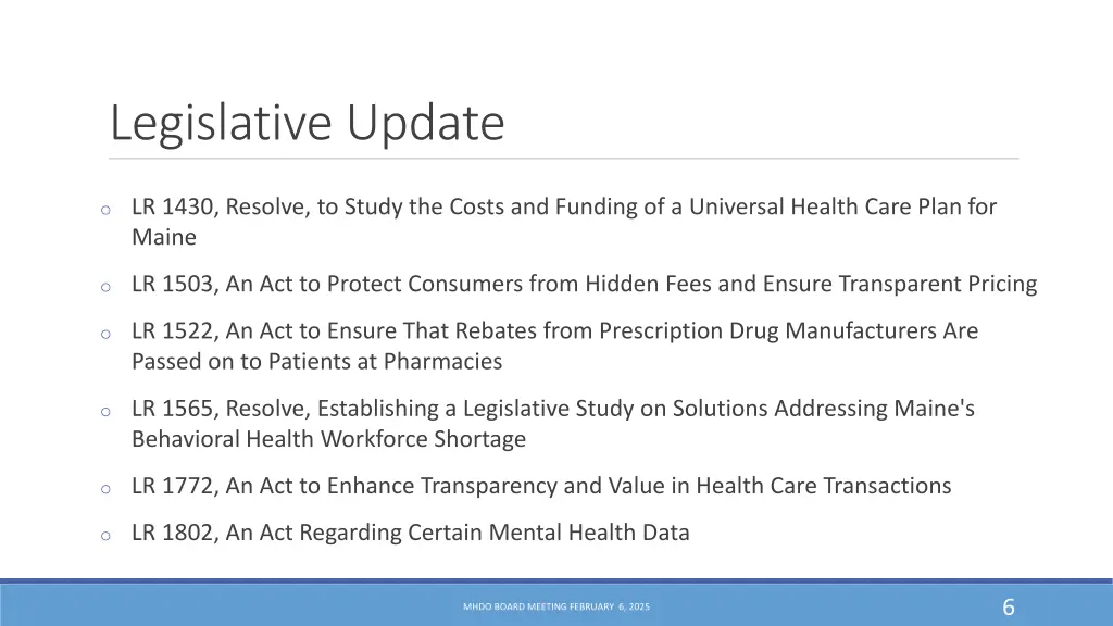 legislative update 1