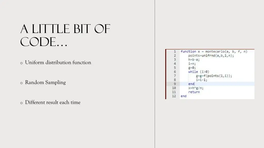 a little bit of code