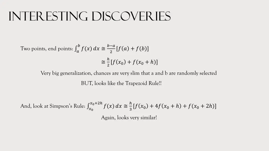 interesting discoveries