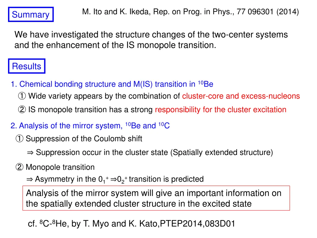 m ito and k ikeda rep on prog in phys 77 096301
