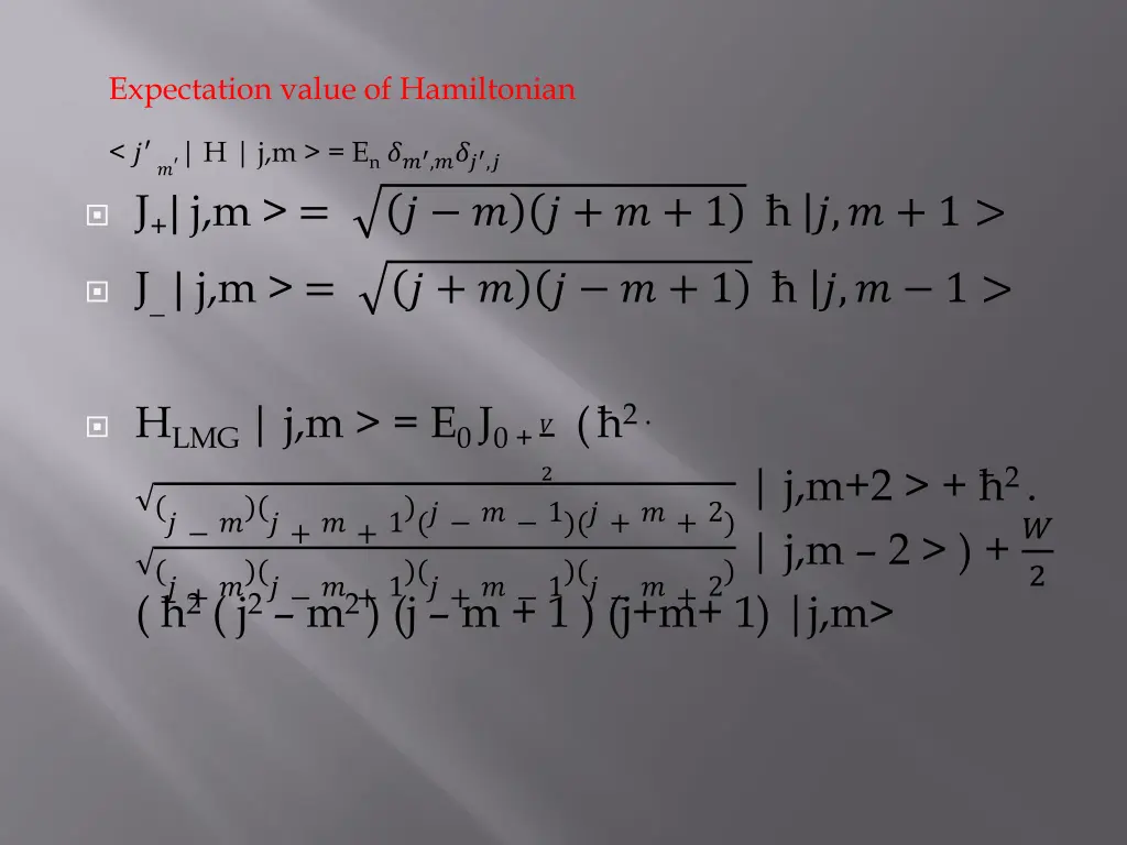 expectation value of hamiltonian