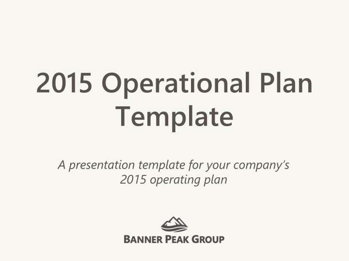 2015 operational plan template