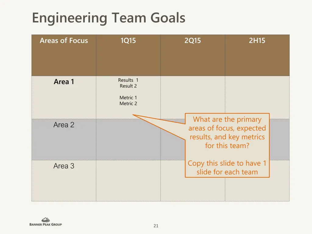 engineering team goals