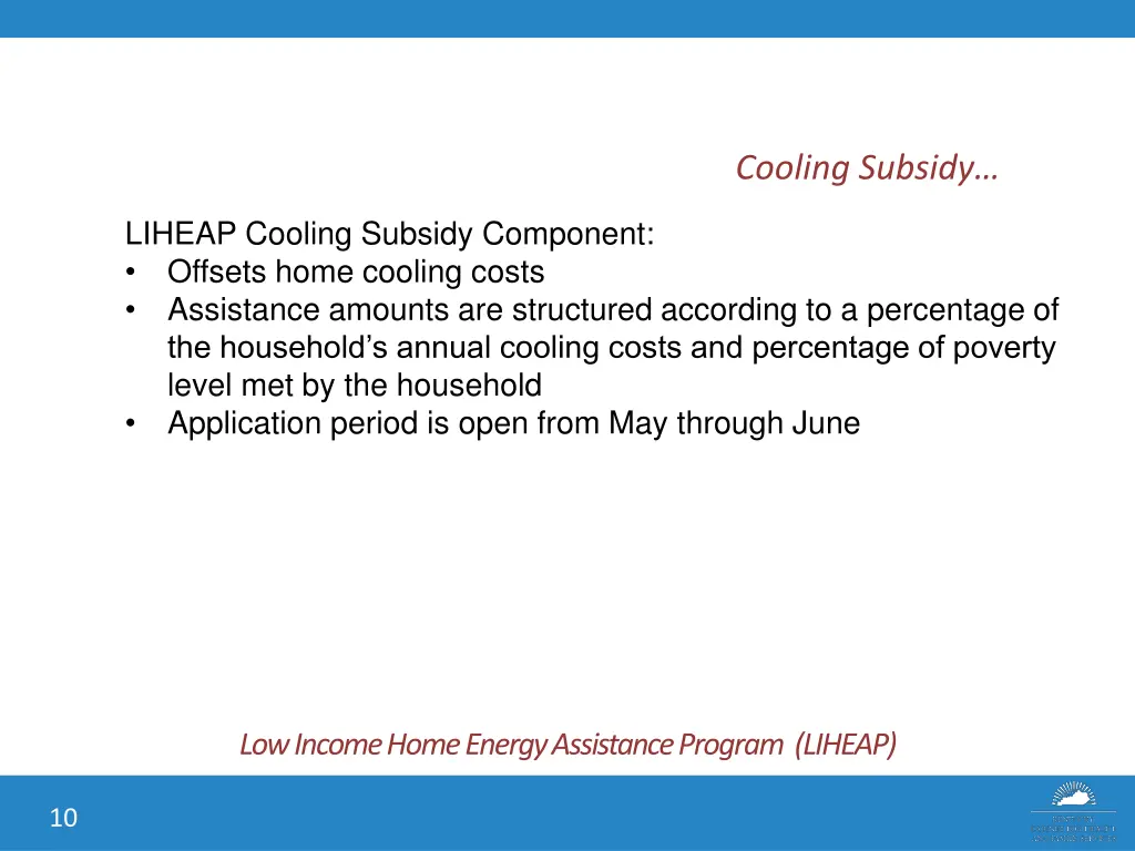 cooling subsidy