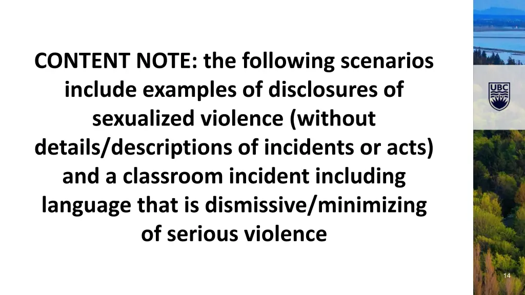 content note the following scenarios include
