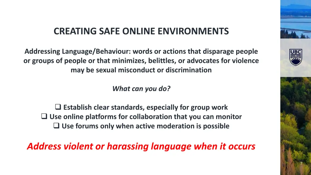 creating safe online environments