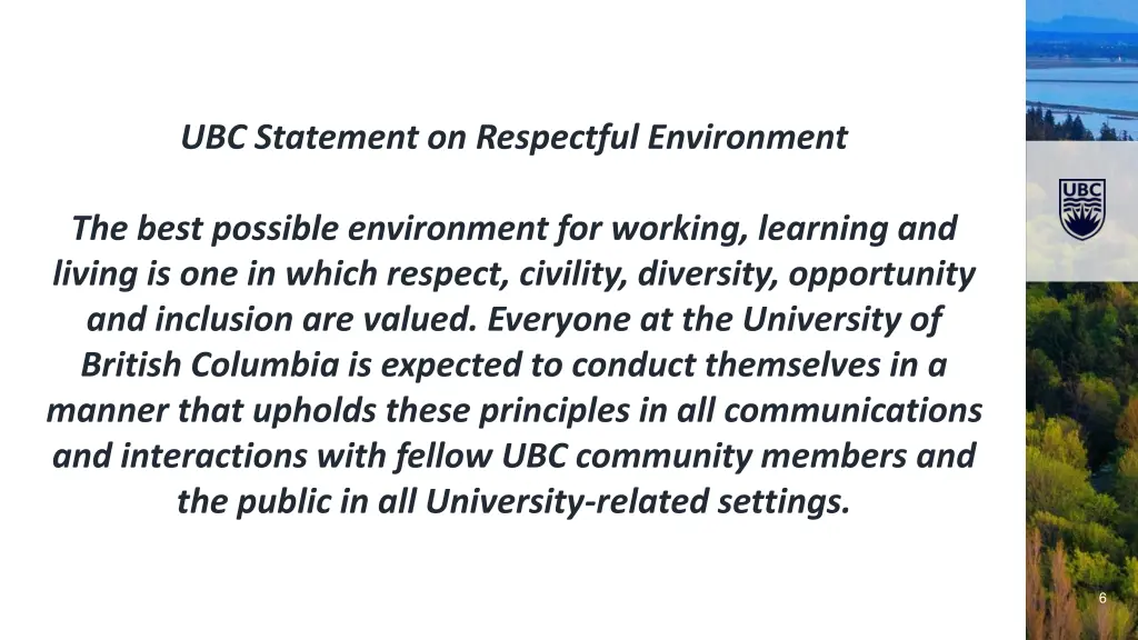 ubc statement on respectful environment
