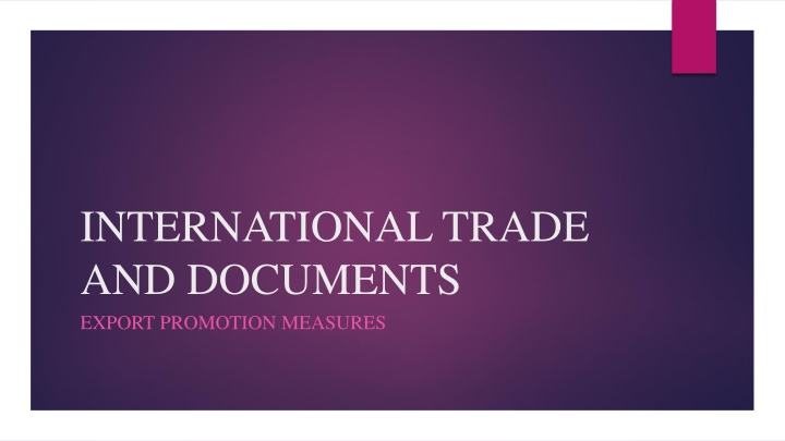 international trade and documents export