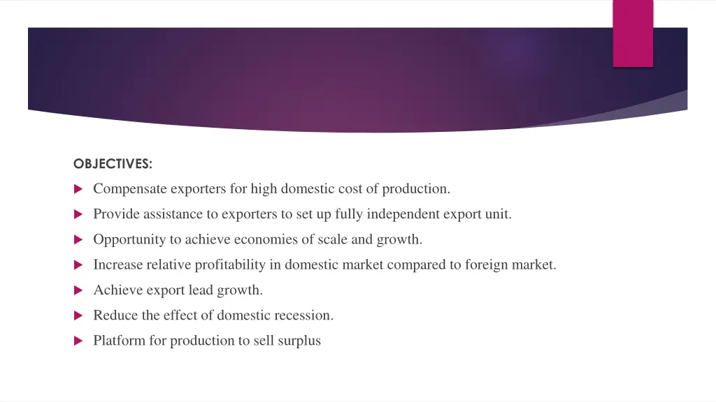 objectives