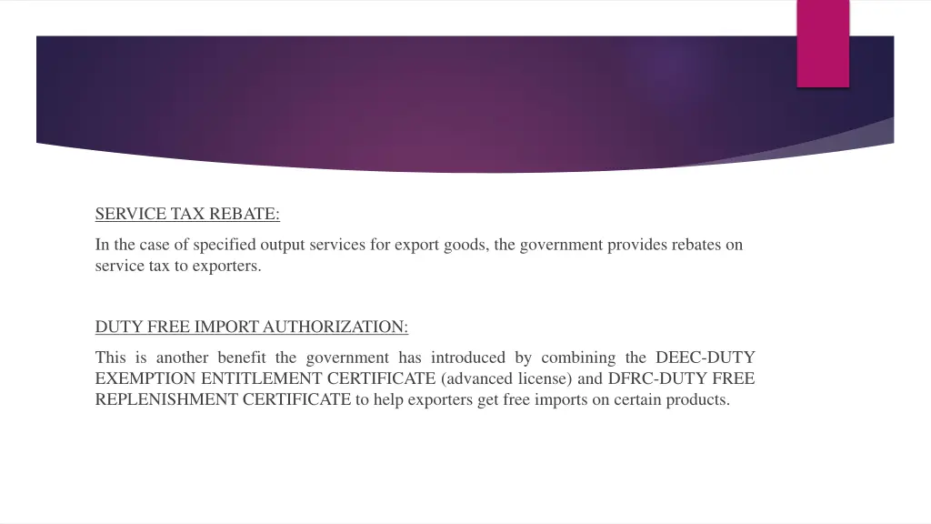 service tax rebate