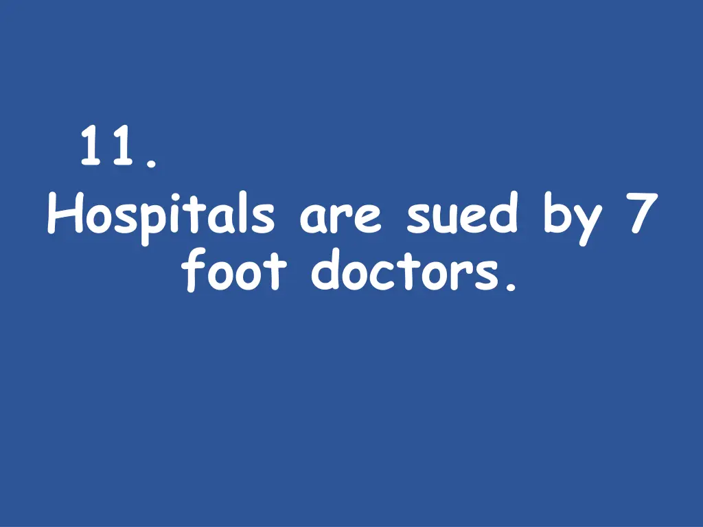 11 hospitals are sued by 7 foot doctors