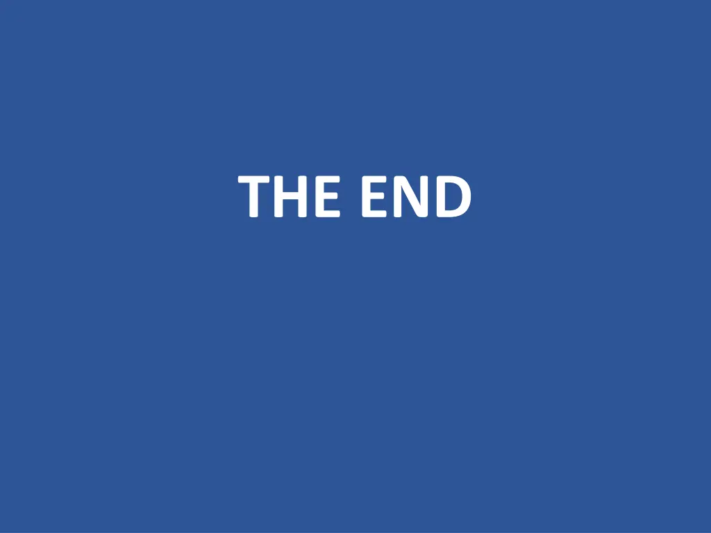 the end