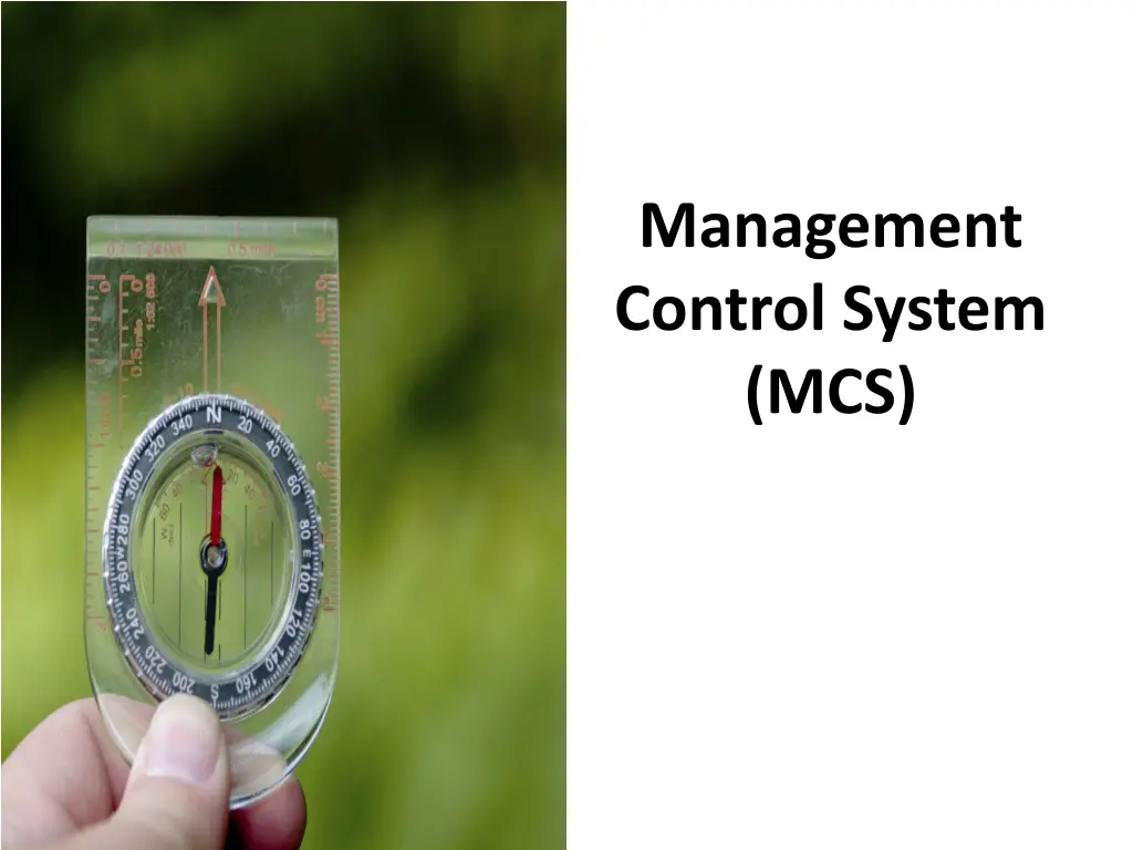 management control system mcs