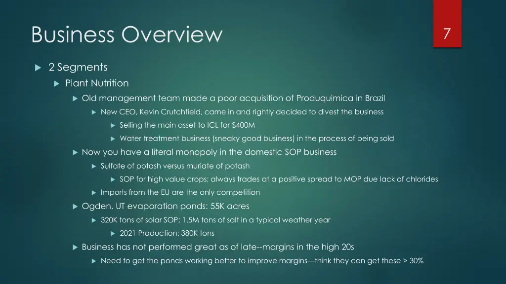 business overview 1