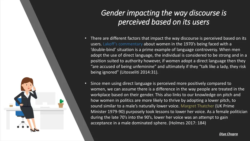 gender impacting the way discourse is gender